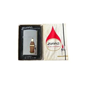 Vintage Zippo Coca-Cola Hourglass Bottle Lighter